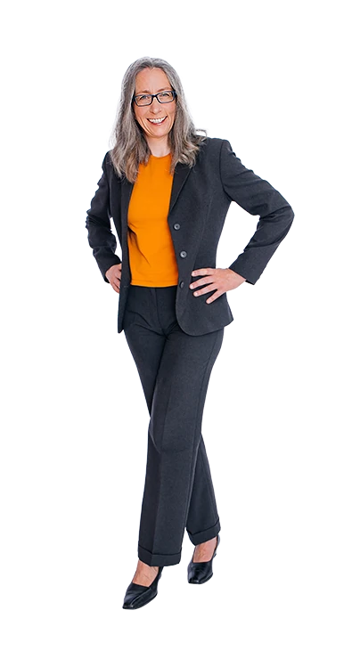 Dipl. Math. Dipl. Psych. Klara Kögerler im Business Outfit