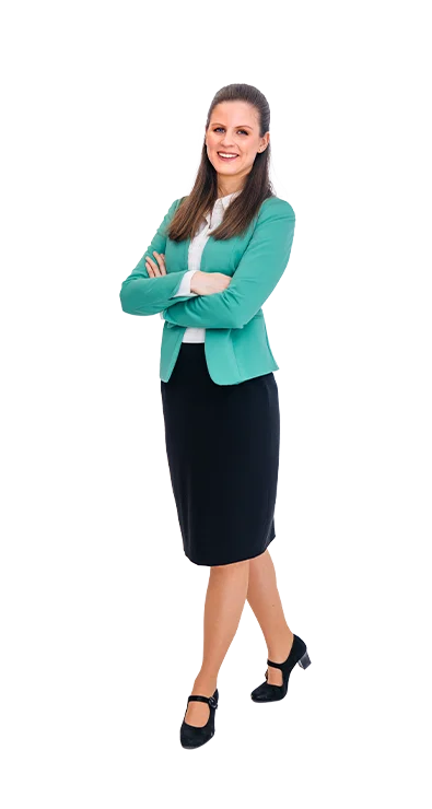 Katharina Posch, MSc (WU) PhD im Business Outfit